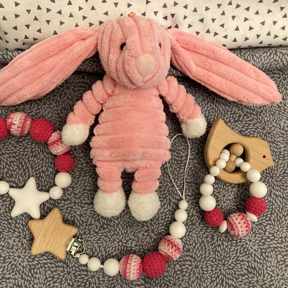 Silicone/Wood Pacifier Dummy/Leash/Chain Chew Toys